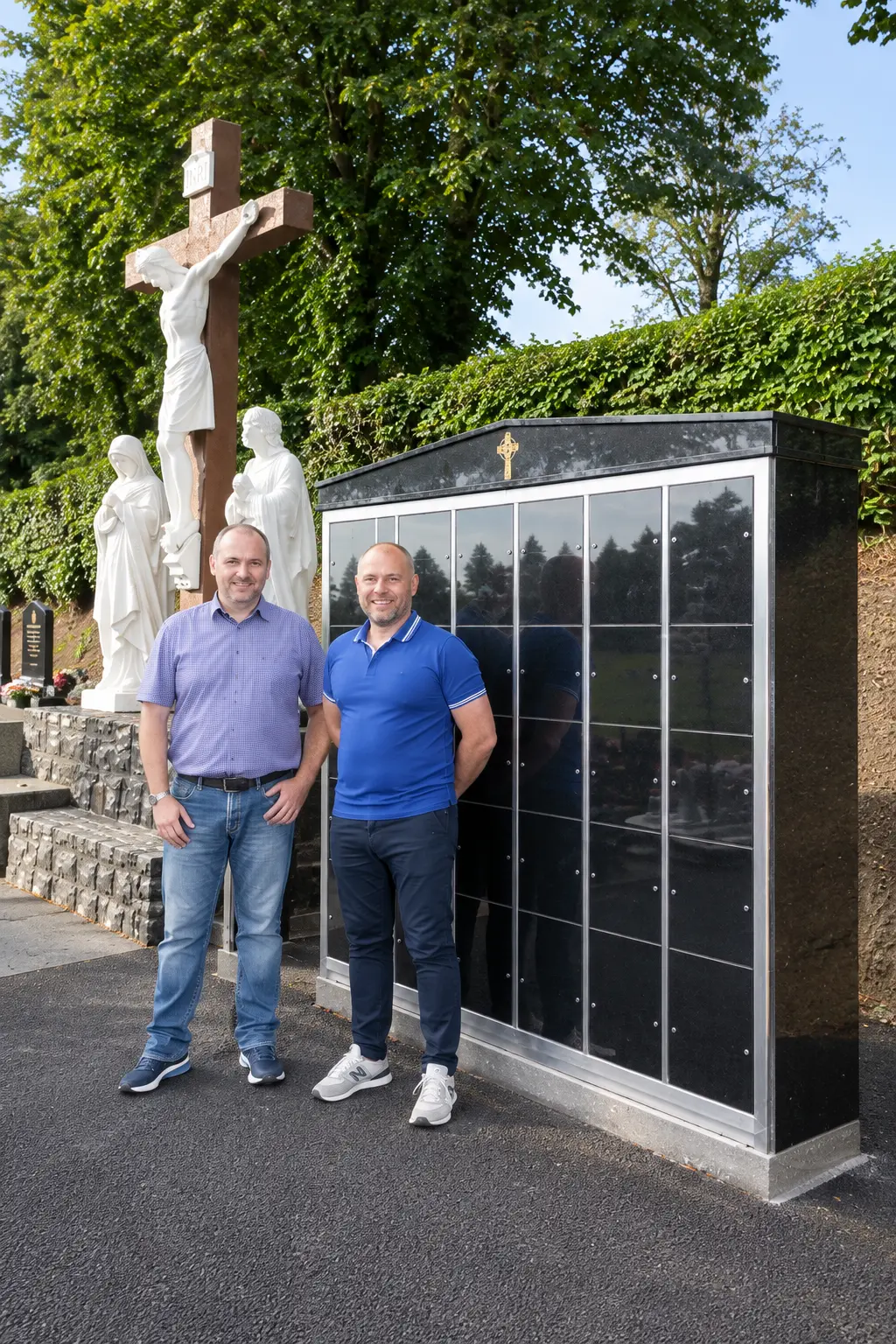 The project team beside the Kingscourt columbarium